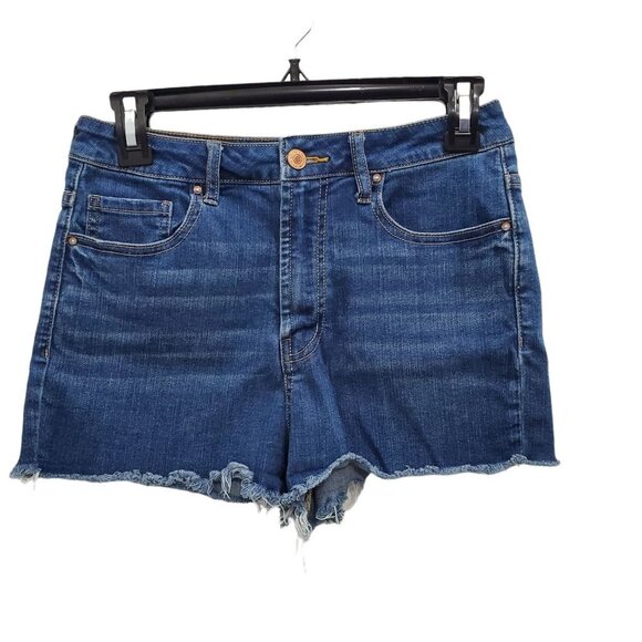 Forever 21 Women's High‎ Rise Distressed Cut Off Denim Shorts Size 27 - Picture 1 of 5